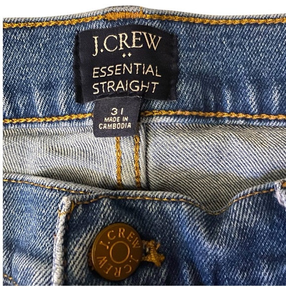 J. Crew All Day Stretch Essential Straight Jeans Size 31 Ankle Cropped NWOT - Picture 3 of 7